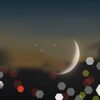 夕暮れの三日月