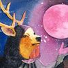 水彩画　鹿の魔導士 続き