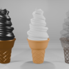 【Blender】ソフトクリームをモデリング
