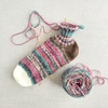 半端に余ったユザワヤのソックヤーンで編む靴下(5)