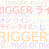 　Twitterキーワード[TRIGGER]　03/31_15:00から60分のつぶやき雲