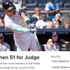 Ａ.ジャッジここ10試合で９HR、年間63発ペース。