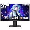 KOORUI モニター 27インチ, 4K ゲーミングモニター ディスプレイ IPS非光沢 デスクトップ PCモニタ 60Hz/4ms/HDR10/HDMI 2.0 X2/DisplayPort 1.4 X1/VESA対応/アイケア/広い視野角178°/スピーカー非搭載