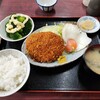 西川口の「あおき食堂」でジャンボメンチカツと目玉焼き定食を食べました★