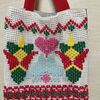 フェリシモ〜ネット編み刺しゅうの布小物の会〜6チューリップのバッグ→完成しました。