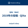 2019年の投稿 - Qiita