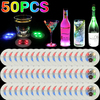 LEDコースターライトアップ　ボトルステッカー　酒ドリンク発光カップマット　クラブバーパーティー　花瓶の装飾