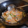 幸運な病のレシピ（ 888 ）朝：パナメエビと白菜のクリーム煮、シシャモ