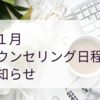 【残１枠】１１月のカウンセリング募集