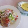 「レストランえちご亭」の週替わりメニューは、豚バラ肉の柔らか煮 赤ワインソース、メバルのムニエル グレープフルーツソース添え