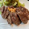常陸牛のステーキランチ、肉マシ注文も可【焼肉笠間苑】でステーキランチをいただく