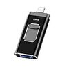 Ruichenxi USBメモリ256GB for iPhone Android iPad iPod PC USB 3.0 フラッシュドライブ 防水 防塵フラッシュメモリ USBメモリースティック 超高速 耐衝撃 USB メモリー黒(256g)