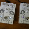 ヴァイオレットラムズヘッドを基本としたアーティスティックなファズ。TOMKAT Pedals  WHITE MUFFER FUZZとVIPLET MUFFER FUZZ。