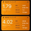 今日のランニング 曇り