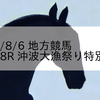 2023/8/6 地方競馬 金沢競馬 8R 沖波大漁祭り特別(C1)
