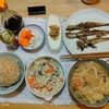 納豆玉子かけごはん。子持ちシシャモ。おから。糠床メンテ。