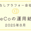 【iDeCo】2025年8月末の運用状況
