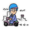 バイク通勤 イラスト