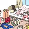社宅の廊下にものを大量に置く隣人