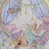 エポルの塗り絵「季節はめぐる」ホルベインのパステルカラー群で塗ってみた