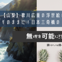 【山梨】歌川広重の浮世絵の世界がそのままに！日本三奇橋の「猿橋」