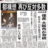 大阪都構想　反対多数：Many opposition to the Osaka Metropolis Plan