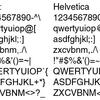  Helvetica と Arial のマイナスとハイフン