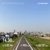 晴れ、18度、黄砂。