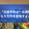 エミン「日経平均は一旦調整してから５万円を目指すよ」