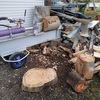 薪割り　良しとしよう　Wood splitting 