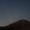 富士山に沈む紫金山・アトラス彗星(2024/10/20)