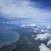 空の上から見たパラワン島周辺