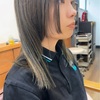 赤みを抑えて透明感UP。ブリーチなしカーキアッシュの姫カットデザイン