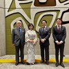 議員互助会「新年初顔合わせの会」、恒例の会派集合写真 ＆ 着物議員の集合写真