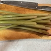 新じゃがのレンジっころがしと、ふきの油炒め