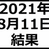 2021年8月11日結果　IHIとミズホメディーに左右され