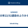 2025年22/52週目のふりかえり