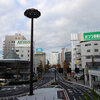 高崎駅前通り散歩　今朝は１４℃・雲多めの空・ジュニア新体操＆体操団体選手権・浅間山