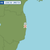 午前１時０７分頃に福島県浜通りで地震が起きた。