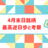 【2023年4月末】4月末日権利付き最終日銘柄の最高逆日歩と考察