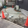 賃貸併用住宅の外構工事始まる