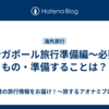 シンガポール旅行準備編～必要なもの・準備することは？