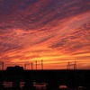 夕焼けの単機