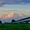 糠田橋夕景（埼玉県吉見町）