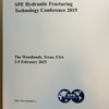 国際会議録新刊案内: SPE Hydraulic Fracturing Technology Conference 2015  (Proceedings) ご注文受付