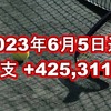 2023年6月5日週の収支は +425,311円