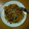 ケチャップでパスタを作る。