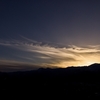 今日の夕焼け空は透き通る雲がオレンジ色に染まって綺麗でした。【長野県大町市】