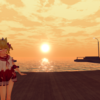 【VRChat画像芝居】夕陽に向かって・・・。