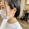 ブリーチヘアからのトーンダウン【ブルーグレイ】で暗髪にイメージチェンジ✔︎